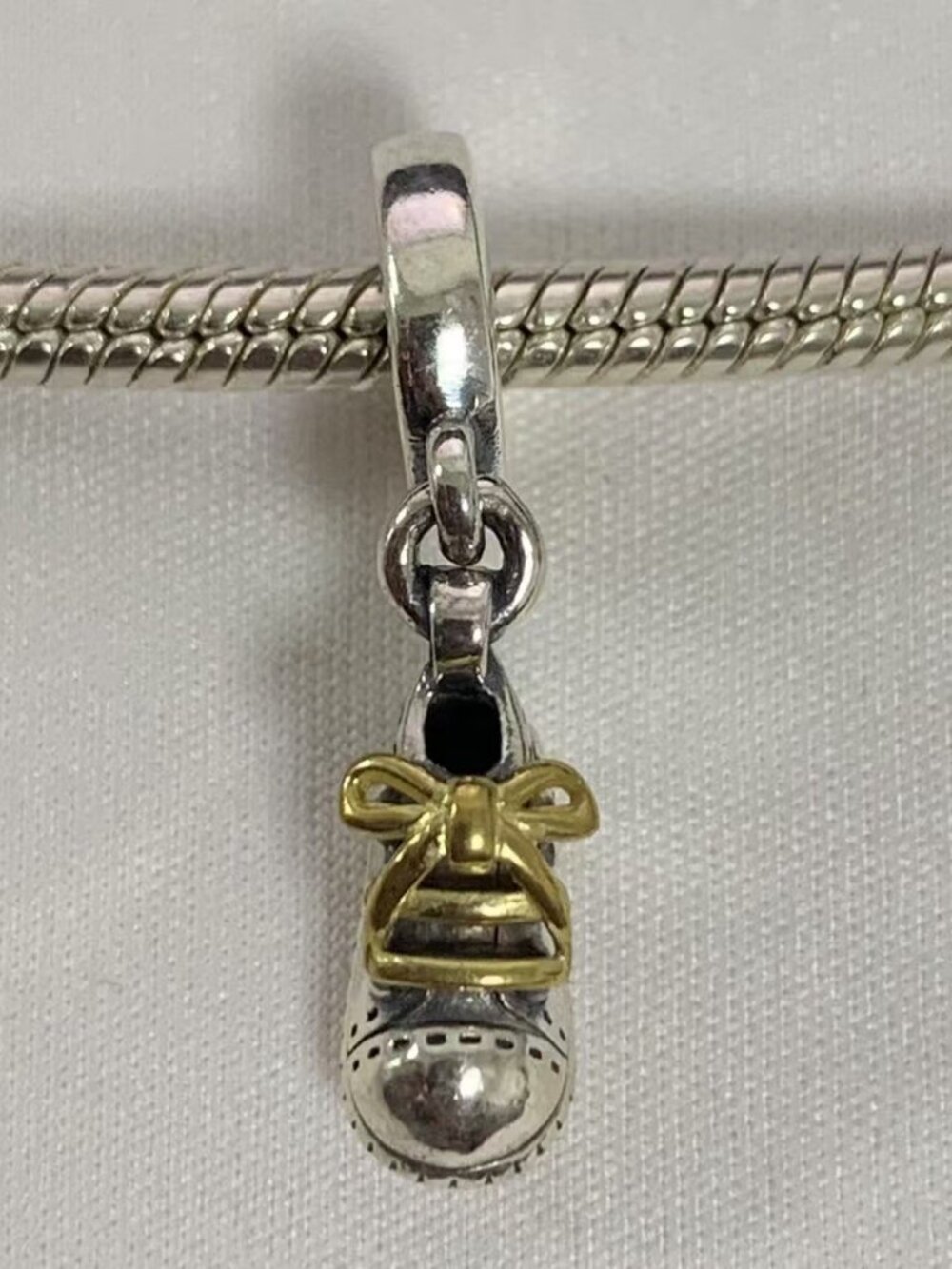Pandora Baby Shoe Dangle Charm, S925 Silver Jewelry